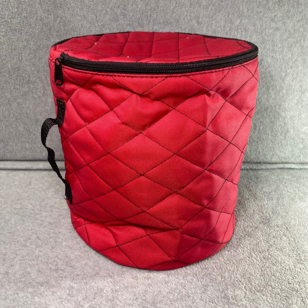 Christmas Light Storage Bag Red 3 Reels Quilted Holiday Organizer Storage EUC‎